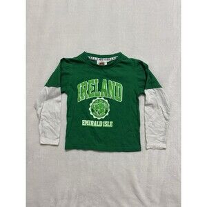Traditional Craftwear Long Sleeve Ireland Shirt Childs Shirt 3 4 Emerald Isle